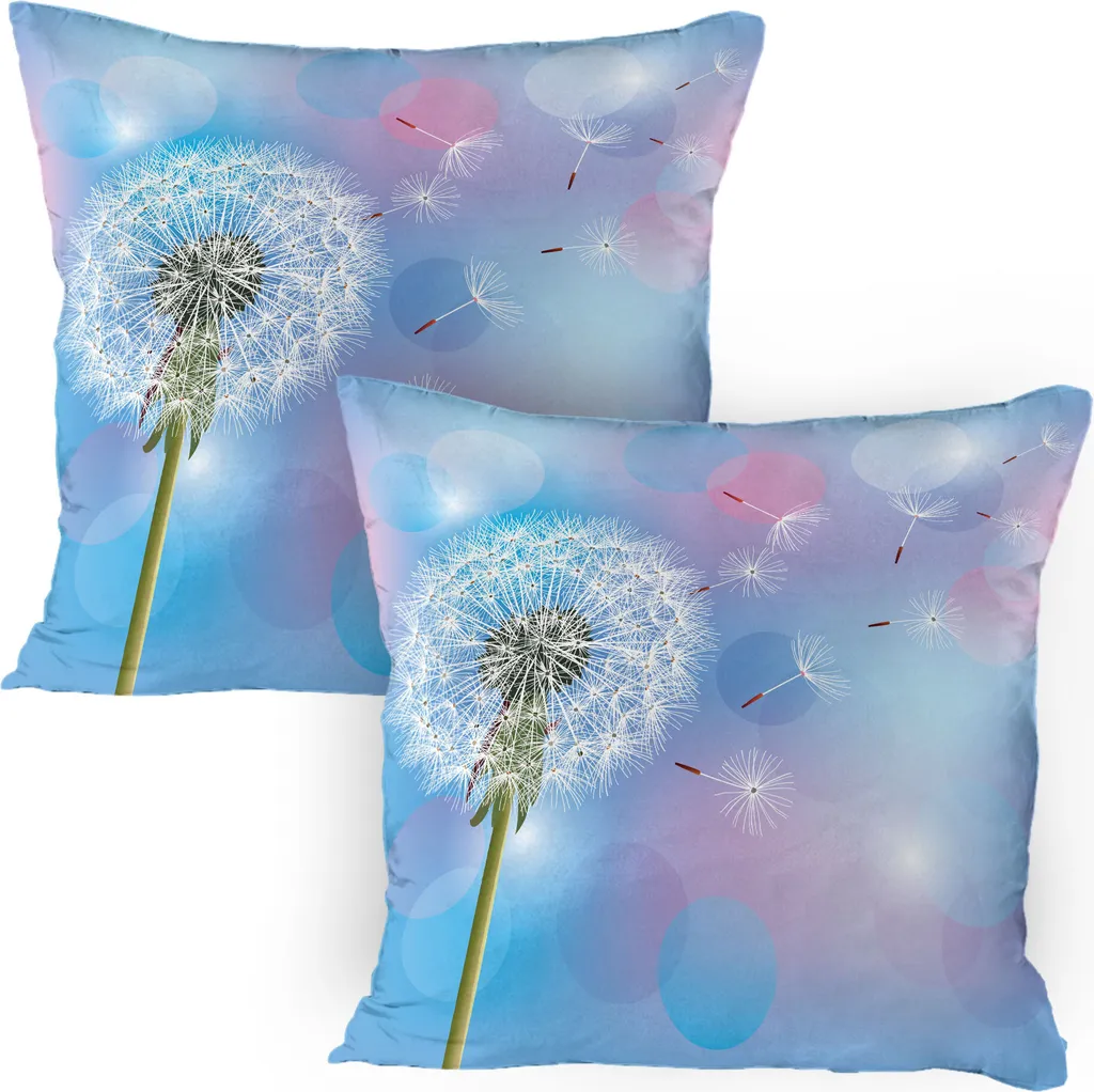 Set 2 Federe Decorative ABAKUHAUS 80x80 cm - Design Bokeh Floreale