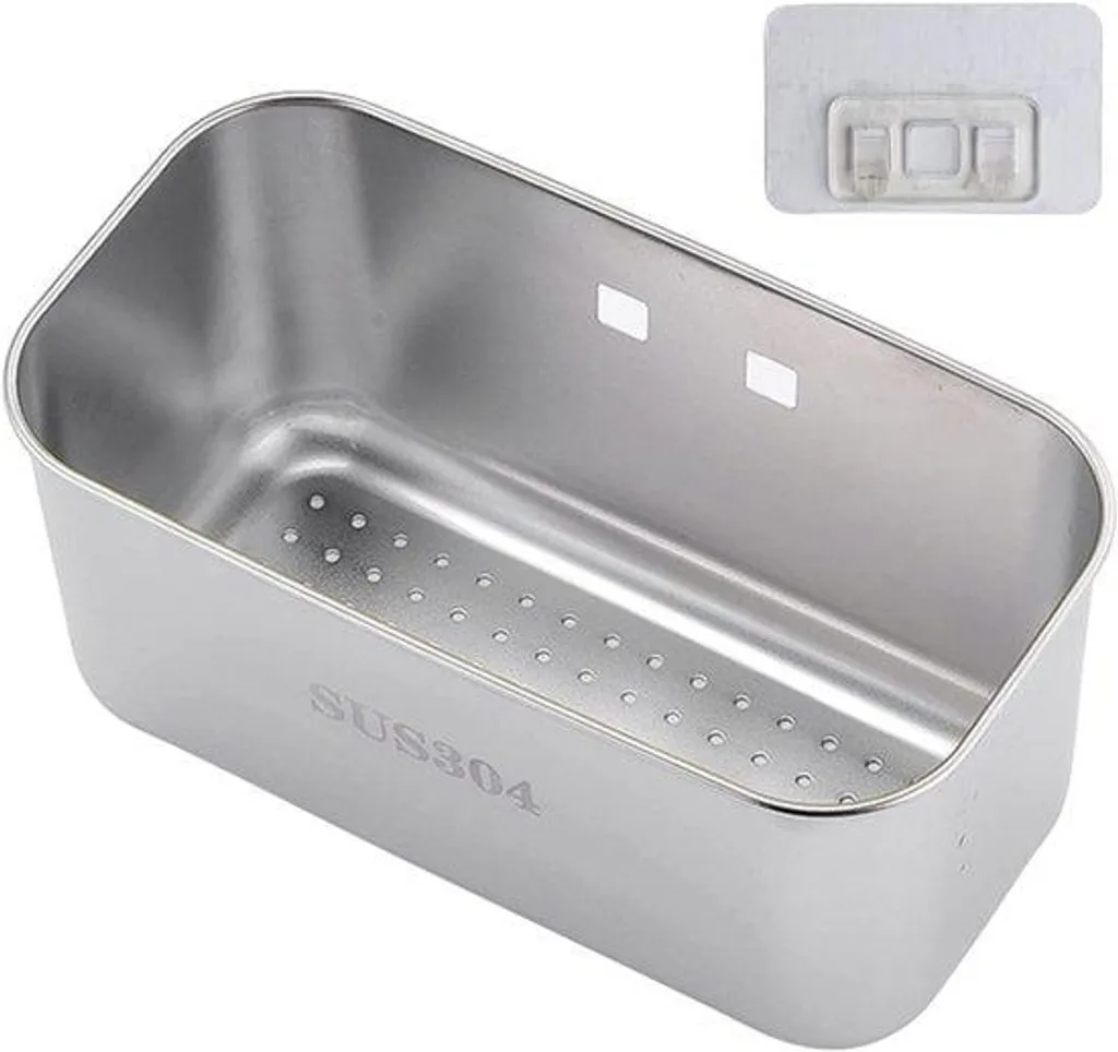 Organisateur pour plan de travail évier cuisine inox argenté pratique
