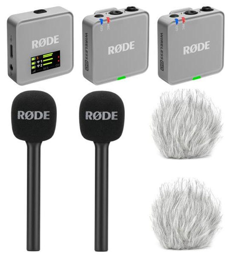 Rode Mikrofon-Funksystem Wireless GO Gen 3 Stone Grau Interview Set 2