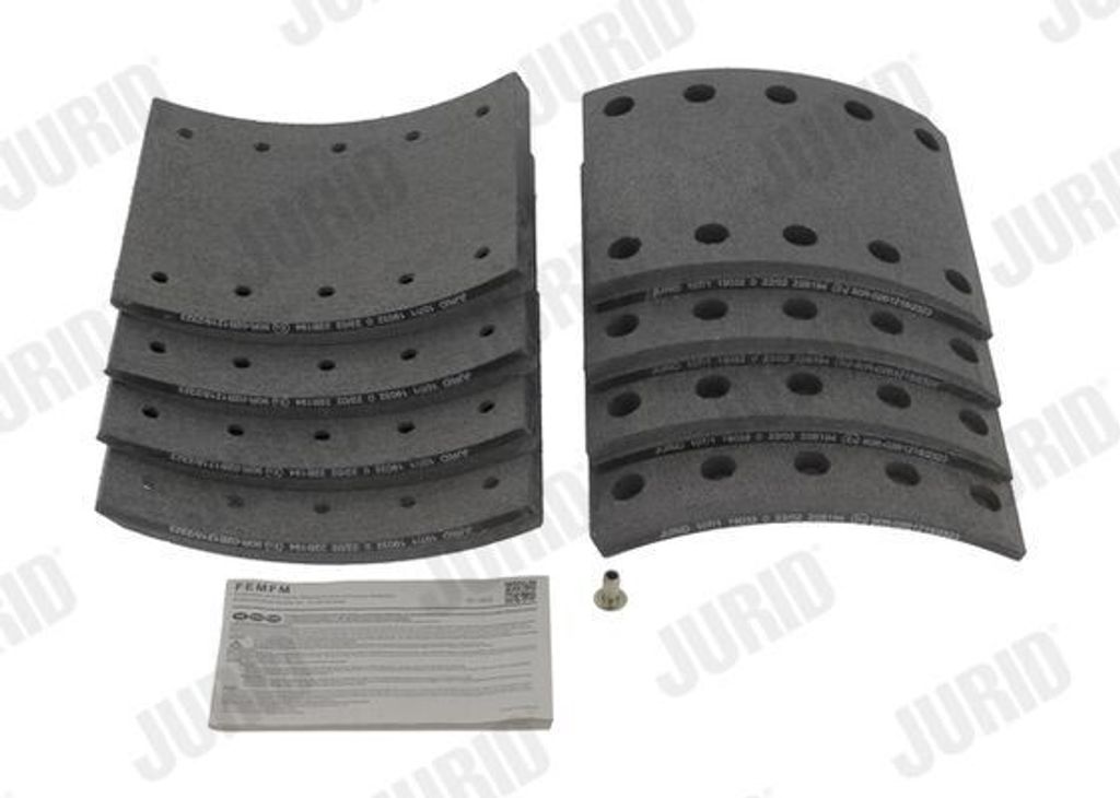 JURID Bremsbacken Bremsbackensatz 1903201070 für RENAULT TRUCKS G 17,8mm 180mm Schachtel 8,31kg