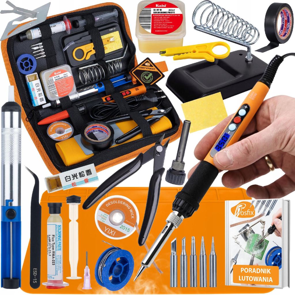 Rosfix SolderMaster 13v1 - Mega pájecí sada 60W LCD + Obrázek produktu 