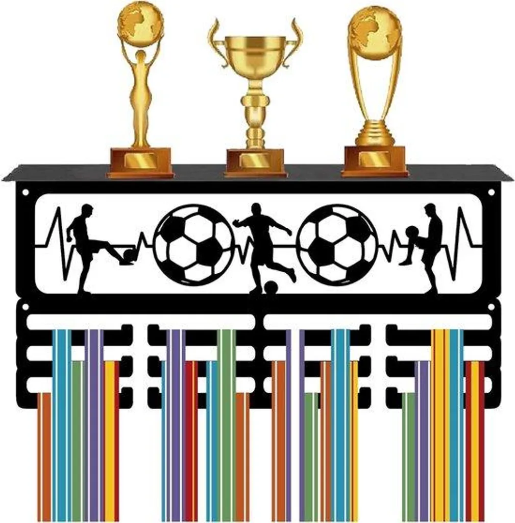 Présentoir à Médailles Football et Tableau d'Affichage pour Sportif