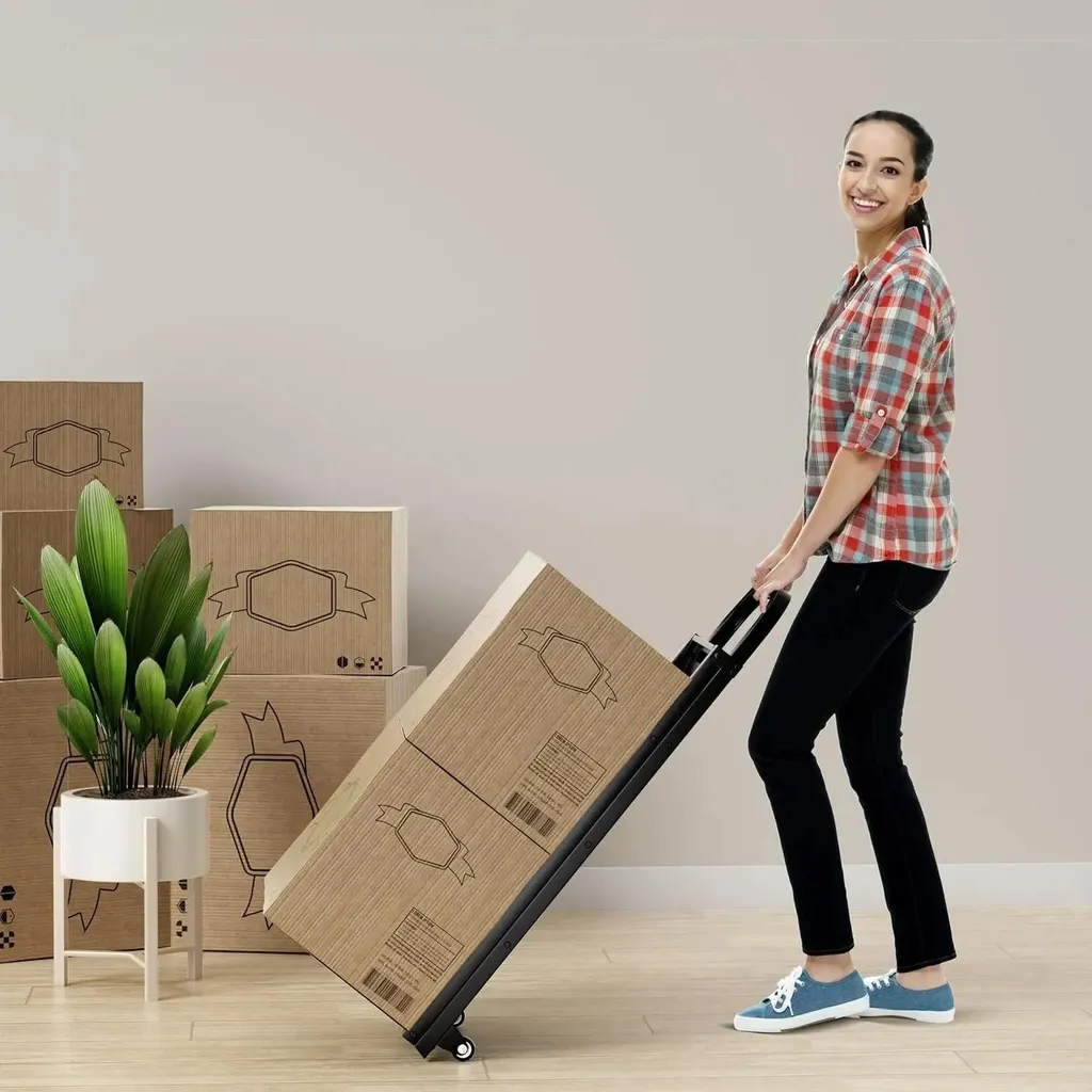 Diable escabeau pliable 2 en 1 : gagnez de la place et soulevez 250 kg - 3
