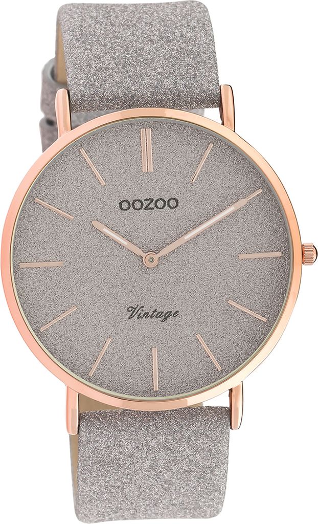 Oozoo Edelstahl Damen Uhr C20102 Quarzuhr Armband dunkelblau Vintage D2UOC20162