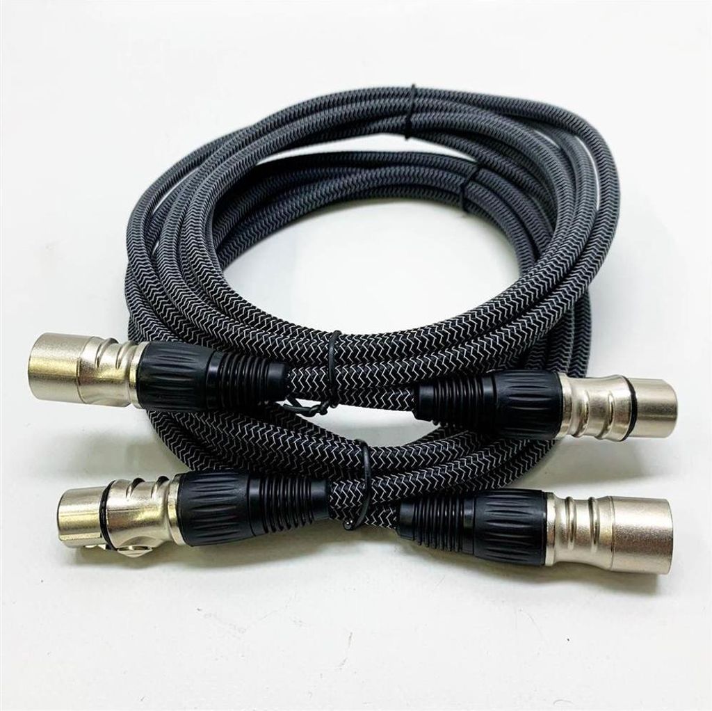 GeoHN.G XLR auf XLR Kabel 3M-2 Pack 3-Pin Mikrofonkabel Verlängerungskabel für Mixer Live-Bühne Lautsprecher Verstärker Musikaufnahme