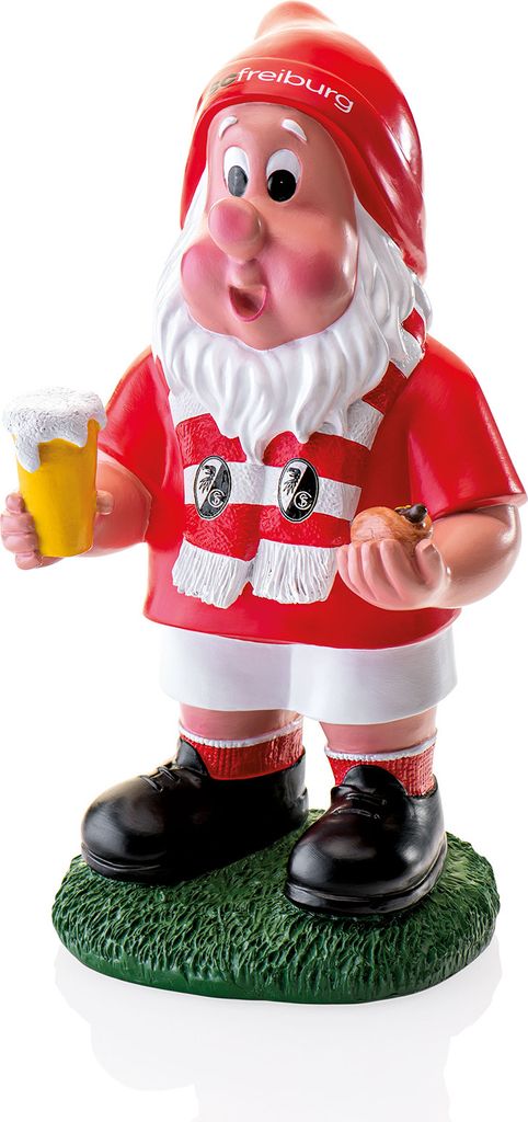 SC Freiburg Gartenzwerg Fan „rot-weiß"