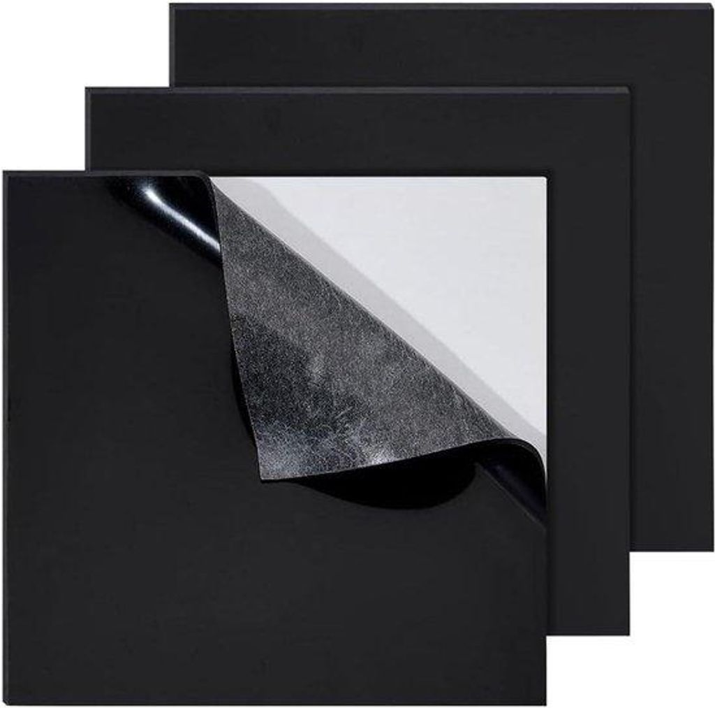 Selbstklebende Silikonplatten 20x20cm schwarz 2mm