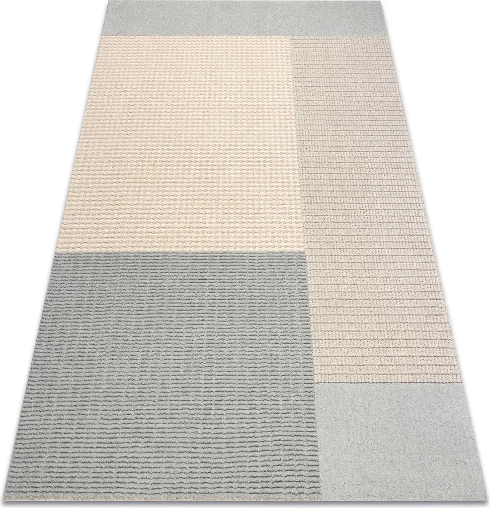 Tapis en laine FLUX 461.9.AE500 OSTA géométrique bleu loft 60x120 cm