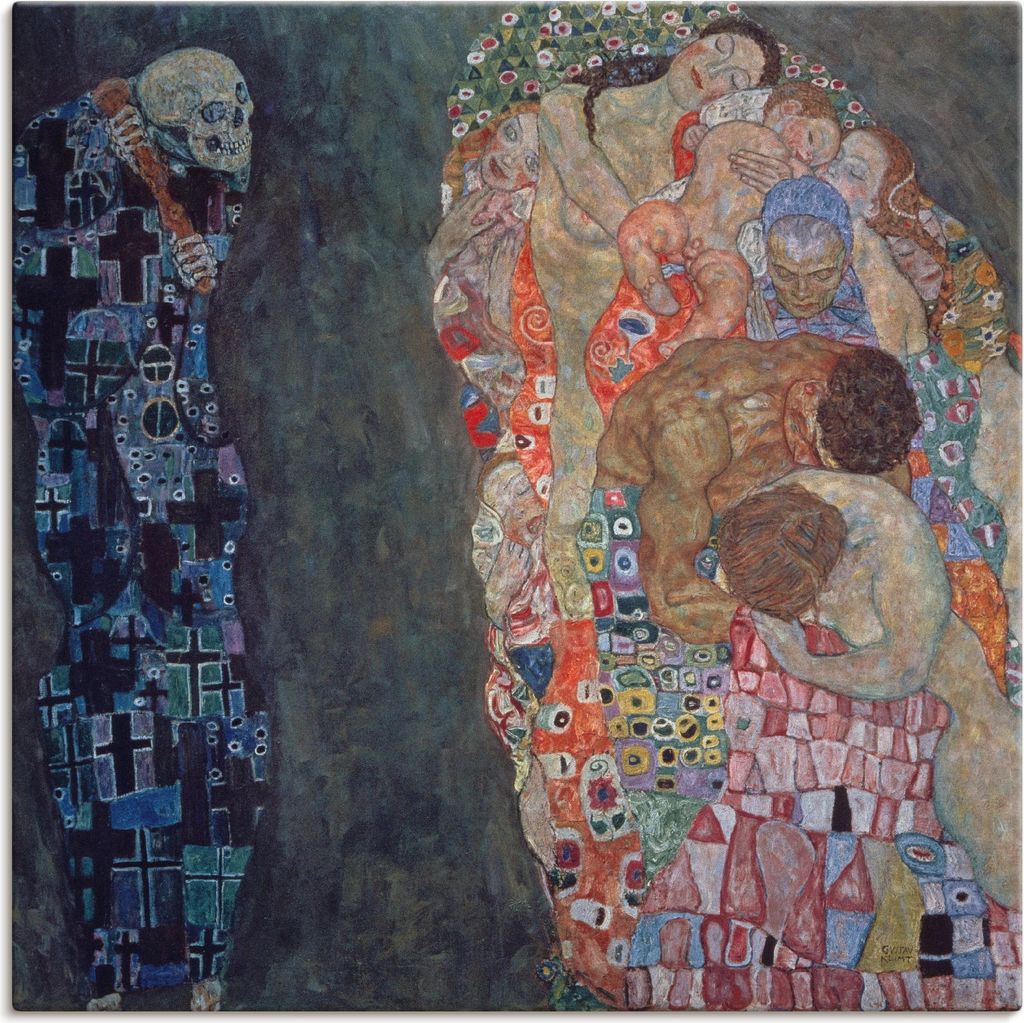 ARTland Leinwandbild Tod und Leben. Vollendet 1916. Größe: 50x50 cm