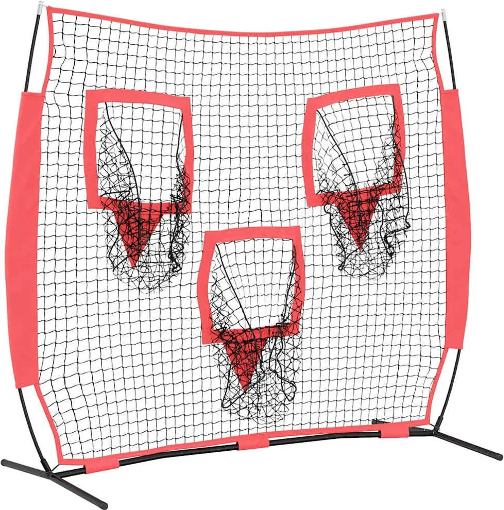 Filet de rebond baseball grand format noir pour la frappe extérieure
