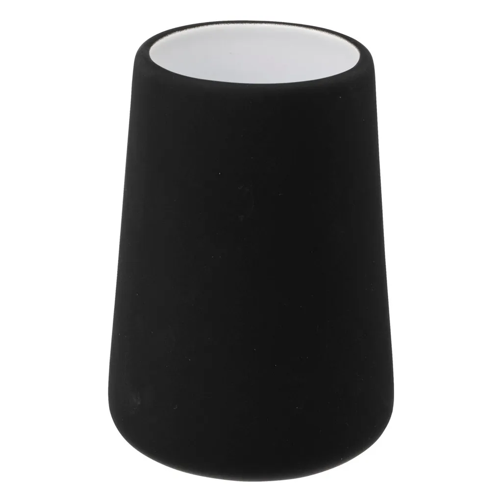 Bicchiere Spazzolino COCON Nero in Ceramica - Design Bagno Moderno