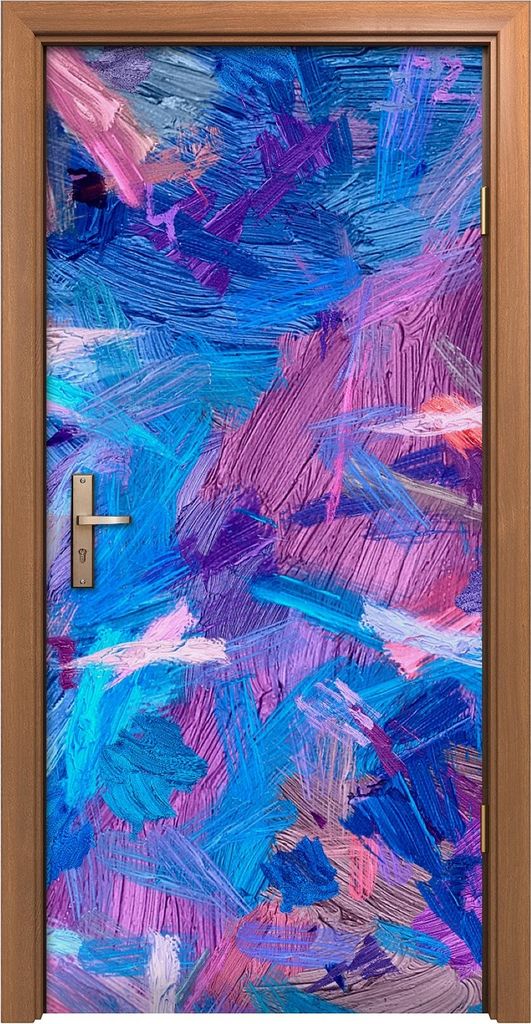 Türposter 90x200 cm Türaufkleber Türtapete Türfolie Klebefolie Abstrakte Streifen Digitales Malerei