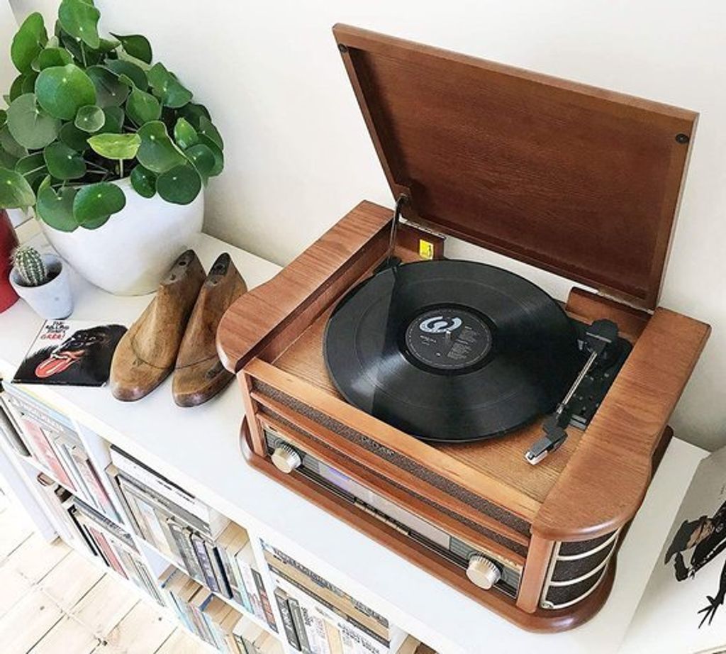 Denver MCR-50MK2 Retro drevený gramofón s rádiom CD kazetou Obrázok produktu 19