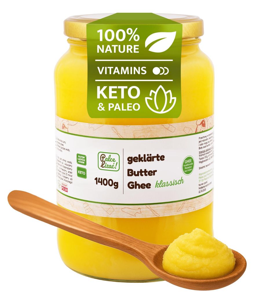 PALCE LIZAĆ Burro Ghee 1400 g Clarificato | Ayurveda, senza Immagine del prodotto 