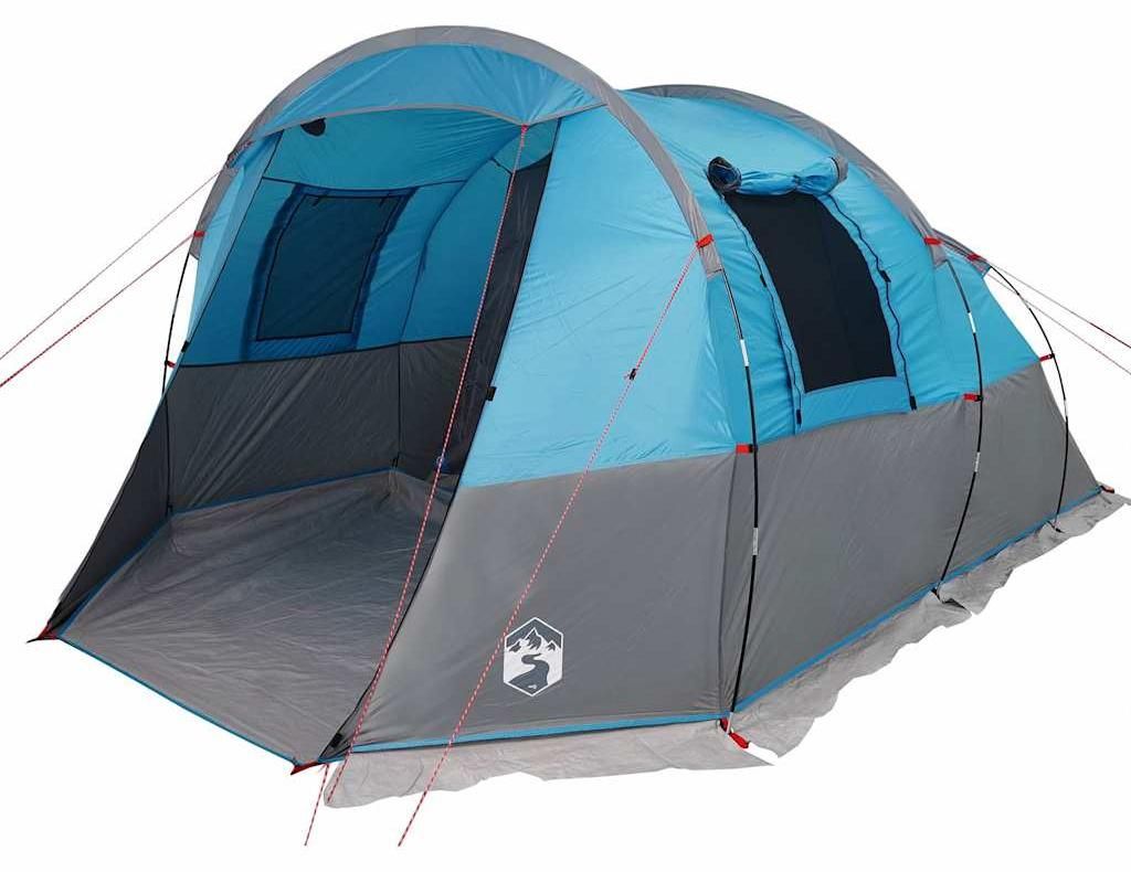 vidaXL Tenda a tunnel 4 persone Blu Impermeabile Immagine del prodotto 