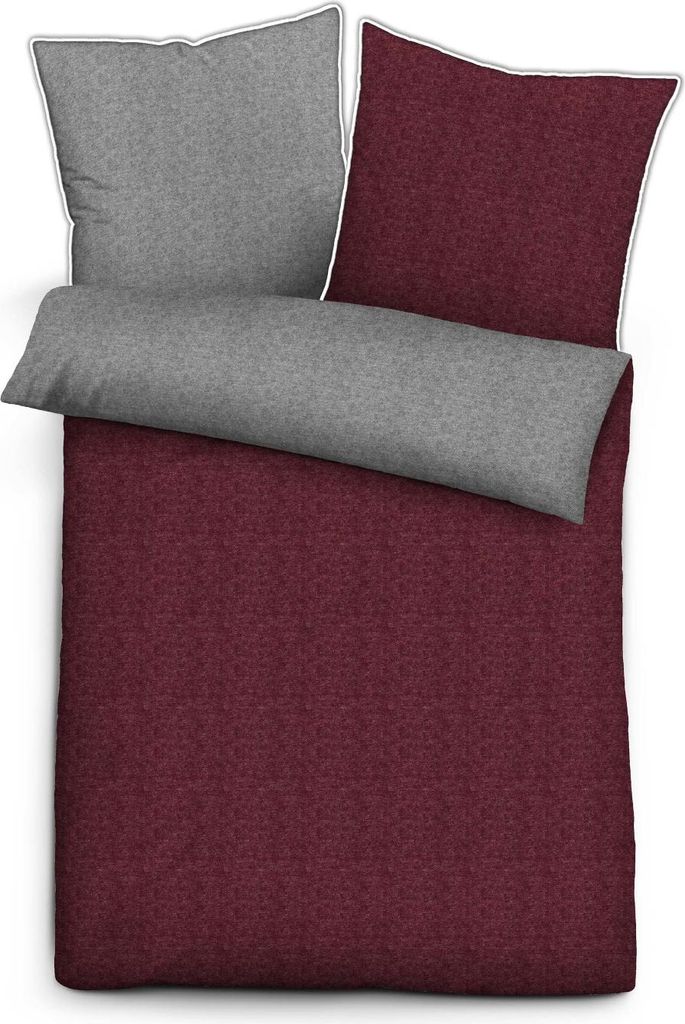 Biberna Wendebettwäsche dunkelrot 1x 155x220 cm + 1x 80x80 cm