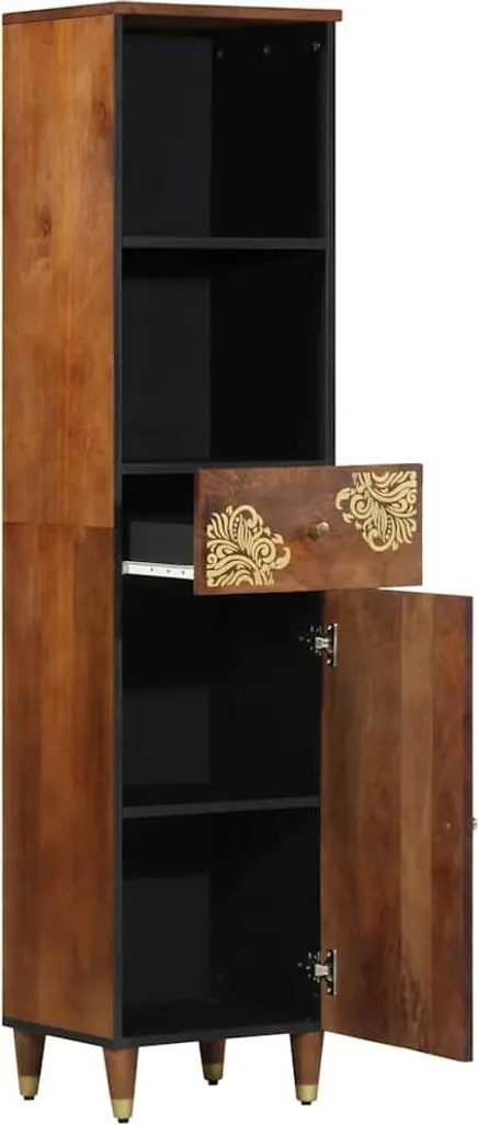 Credenza Etnica vidaXL 160cm Legno Massiccio Mango Marrone Miele