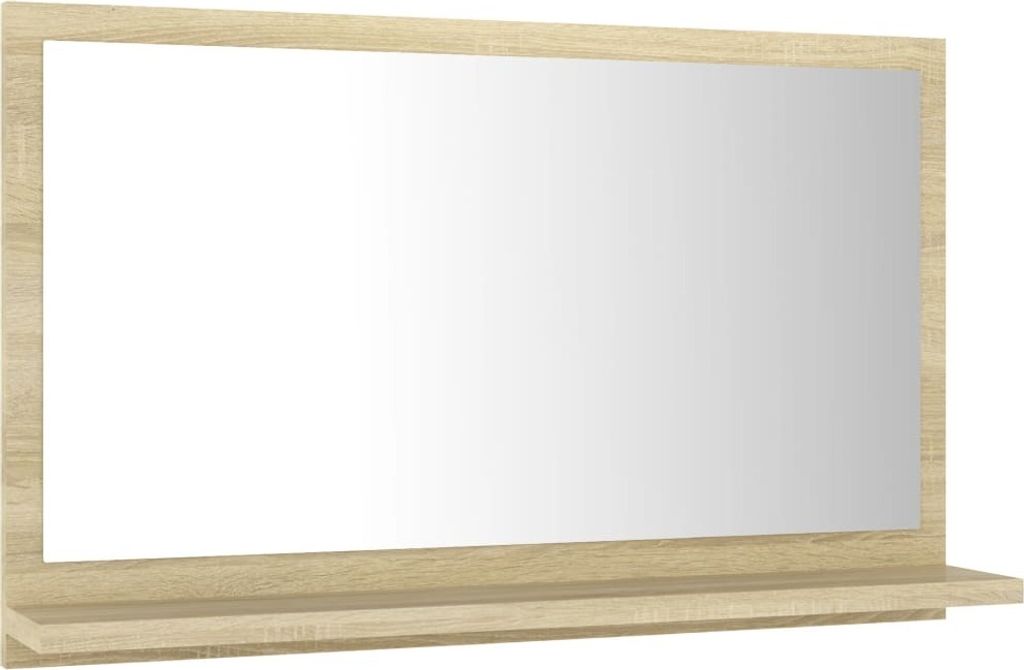 "Winterschlussverkauf "Badspiegel Modernes Design - Wandspiegel/Hängeschrank - Sonoma-Eiche 60x10,5x37 cm Holzwerkstoff NeuMöbel 9348509