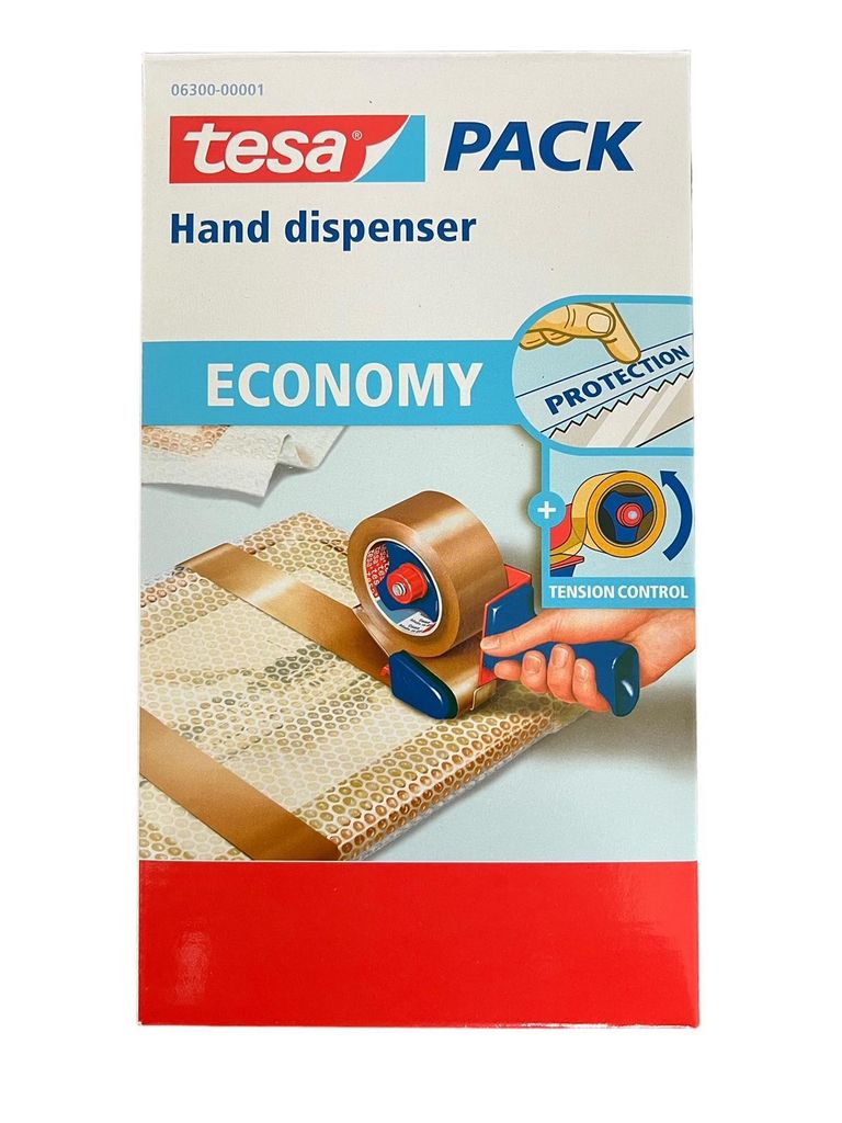 Tesa Economy Handabroller Braun, Paketbandabroller, Produktbild 