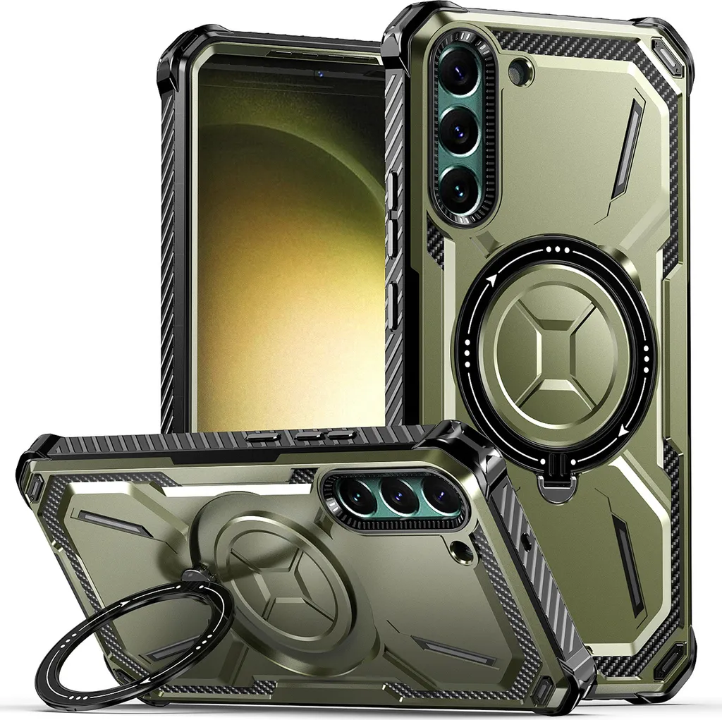 Samsung S22+ Cover Magnetica Verde MagSafe - Stile e Supporto Video