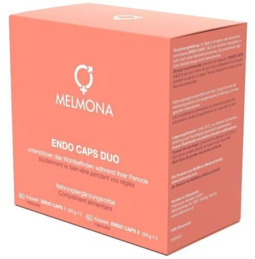 Melmona Endo Caps Duo 2X60 Gélules pour Confort Abdominal et Cycle