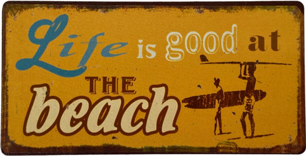 Kühlschrankmagnet im Antik Look - Life is good at the Beach - Magnet
