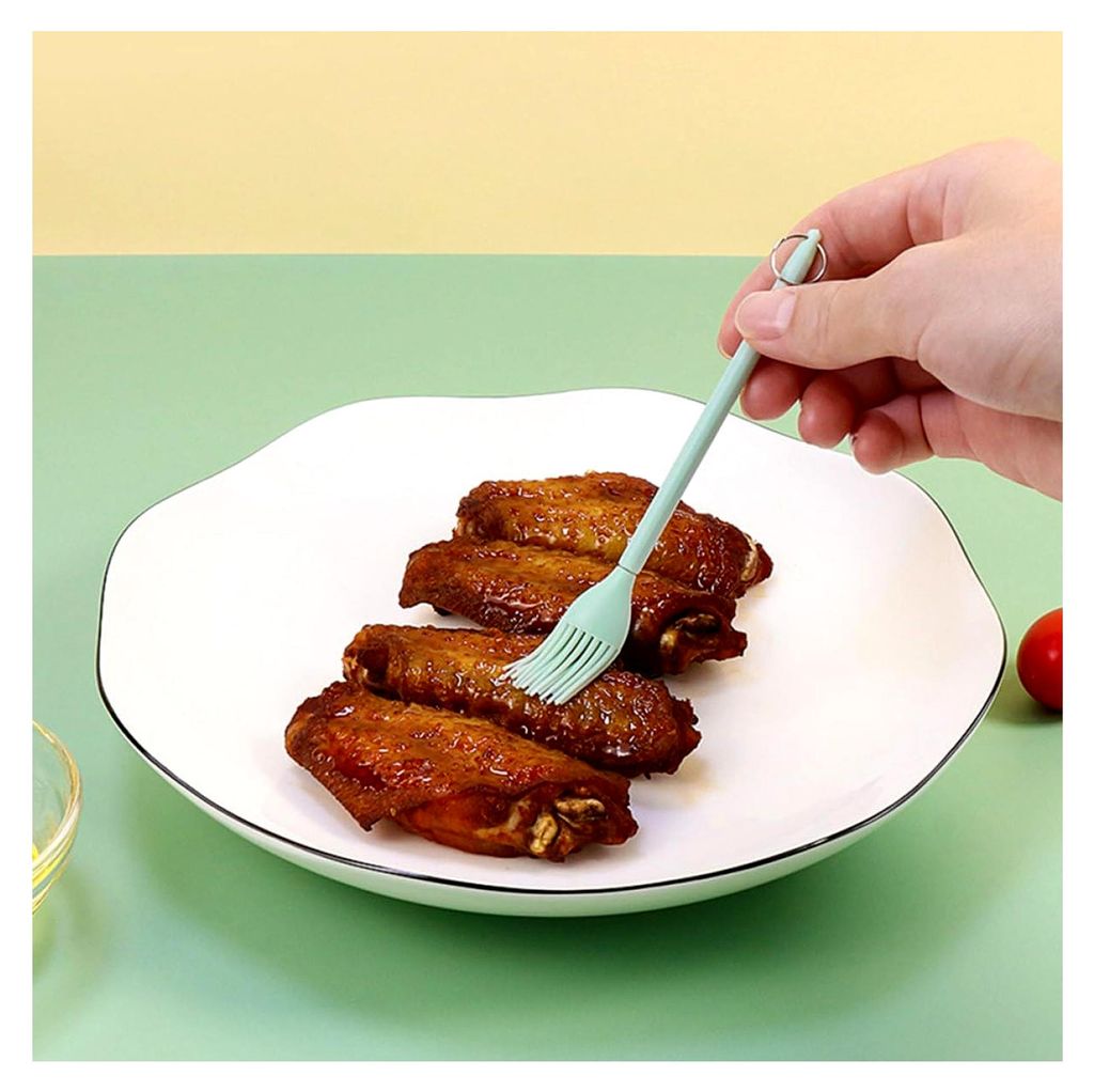 4 Stück Silikon Backpinsel Ausziehbarer Ölpinsel mit Ergonomischem Griff Hitzebeständig Leicht zu Reinigen für Grillen, Backen und Kochen