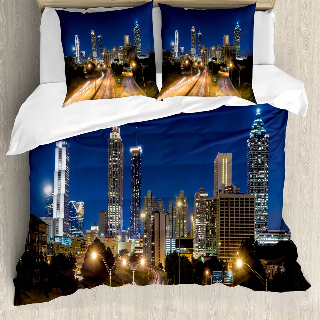 Copripiumino Atlanta Skyline ABAKUHAUS - Set Economico e Chic