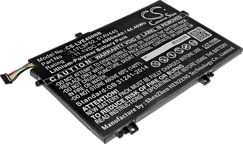 TECHTEK Batteria notebook compatibile con [Lenovo] ThinkPad E485, ThinkPad E485-20KU000NGE, ThinkPad E490, ThinkPad E490 20N8002BCD, ThinkPad E490 20