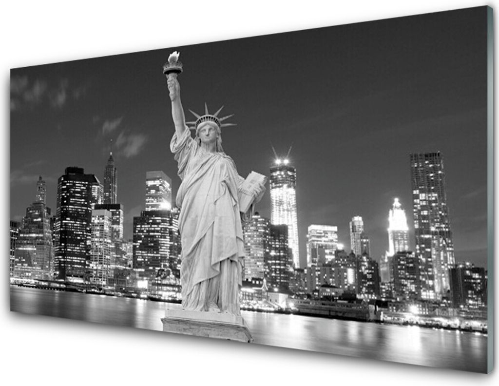 Küchenrückwand aus Glas 100x50cm Spritzschutz Freiheitsstatue New York