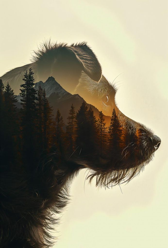 Plakat 67,5x100cm Waldgeist Hund