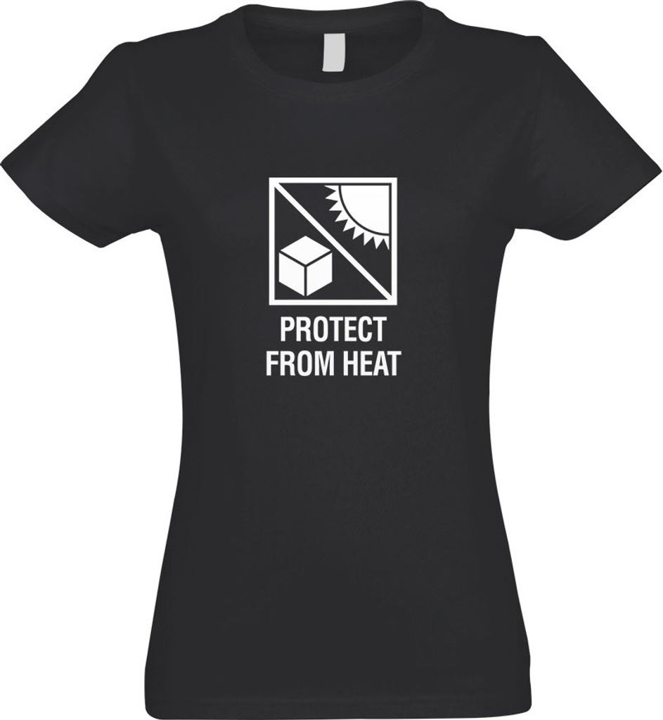 Kiwistar - T-Shirt tailliert - Damen - Graphit - Protect Form Heat - hitze - mit Motiv Bedruckt - Funshirt Design - Sport - Freizeit - Damen - XXL