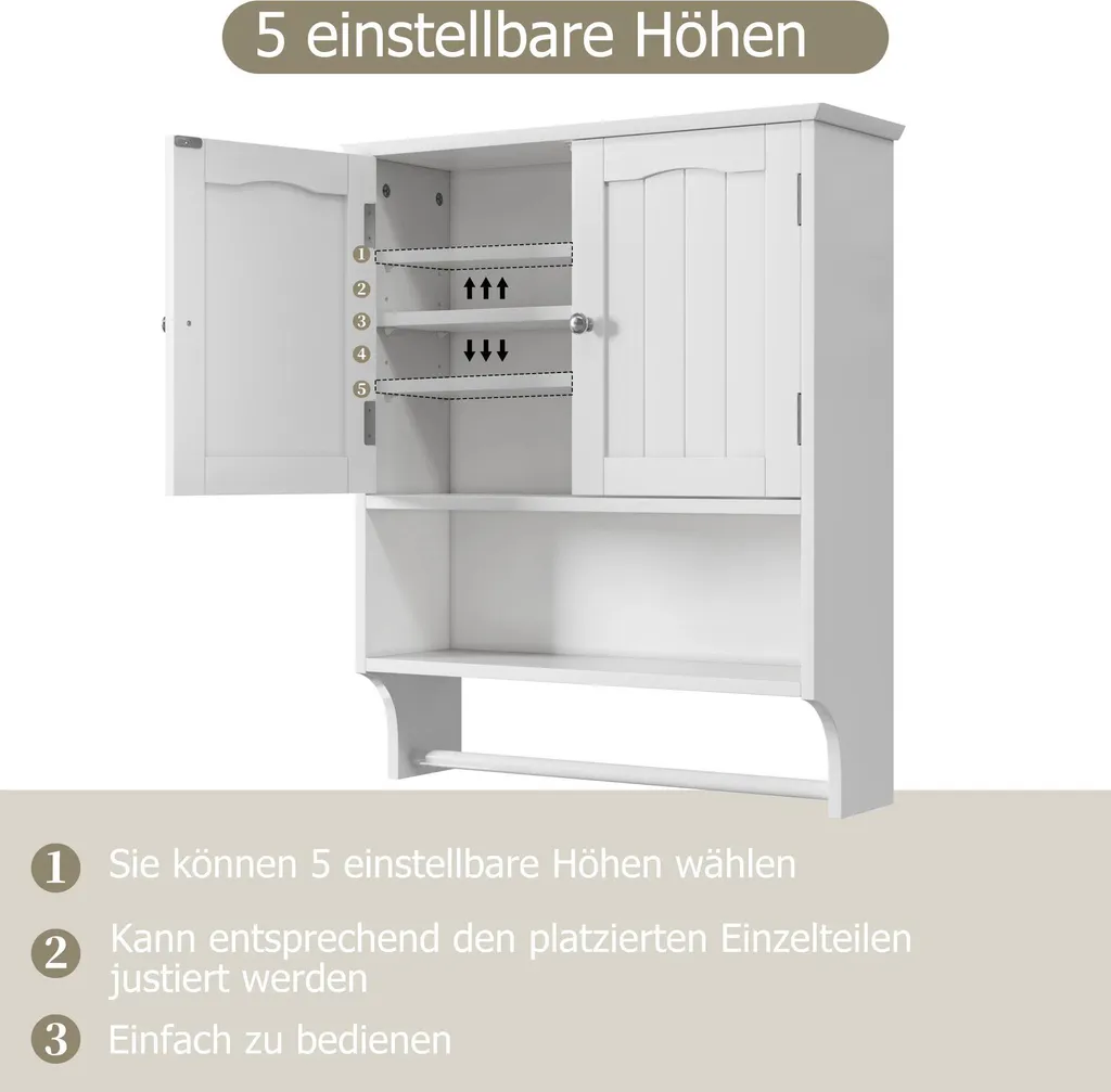 Libérez votre lavabo avec cette armoire murale blanche de rangement compacte