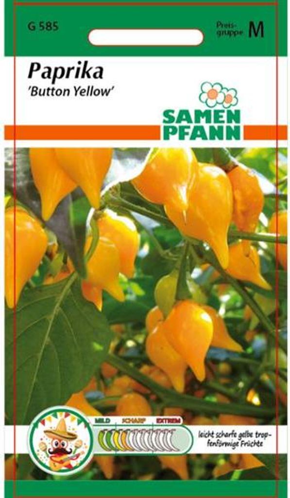 Paprika Button Yellow | Paprikasamen von Samen Pfann