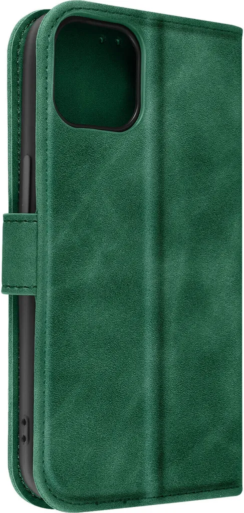 Custodia Libretto iPhone 14 Verde Soft Touch - Protezione Premium 360 - 1
