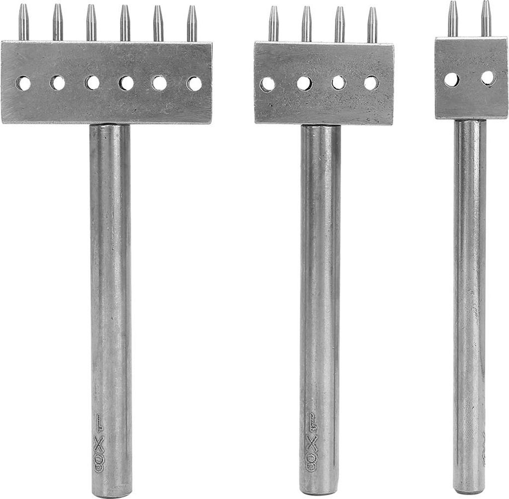 3pcs Abstand Punch Tool DIY Leder Bastelloch Stanze Set Gürtel (8 mm (2+4+6))