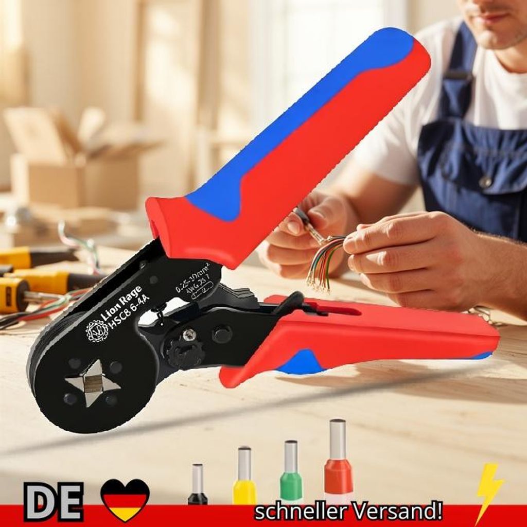 Crimpzange HSC8 6-4 0 25–10 Mm für Aderendhülsen-Rohrklemmen 2 23–7 AWG