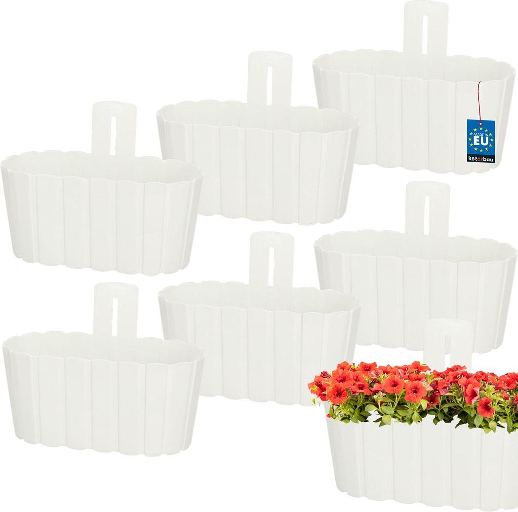 KOTARBAU® Zestaw 6 skrzynek na kwiaty balkonowe wiszący Zdjęcie produktu 