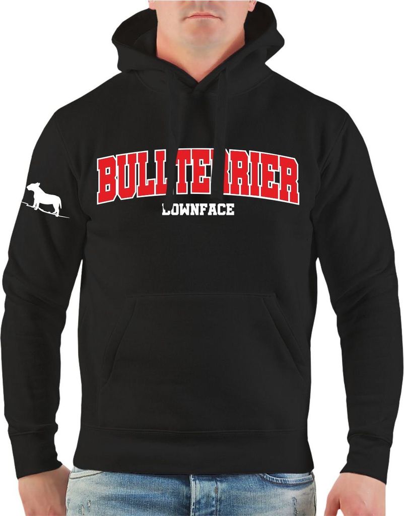 Herren Kapuzenpullover Bullterrier Downface LOGO