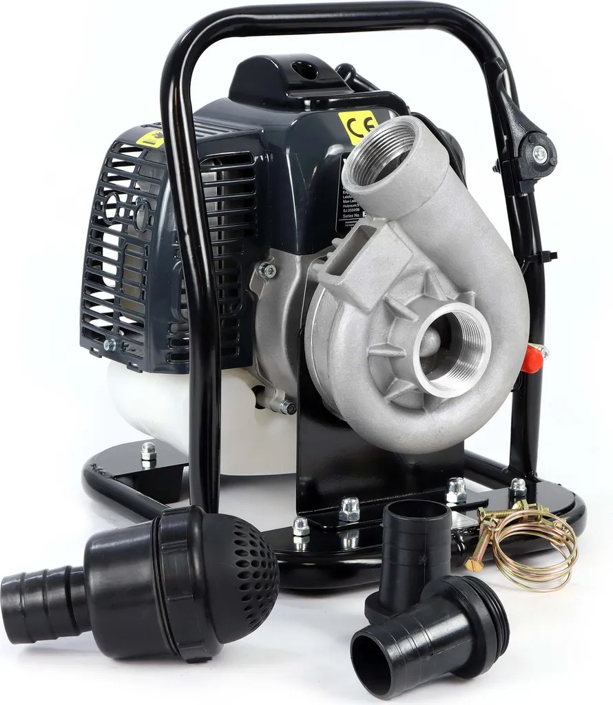 Pompe à Eau à Essence 1,45 kW Débit 15 m³/h avec Aspiration pour Bassin