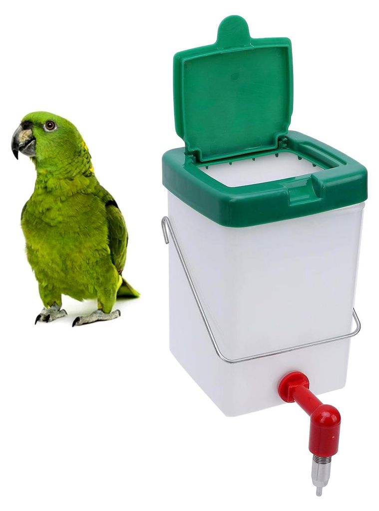 Kleintiertrinker, Robuste Wasserspender für Papageien, Automatischer Metalltrinker für Küken, Leicht zu Reinigen, Vielseitige Wasserflaschen fü...