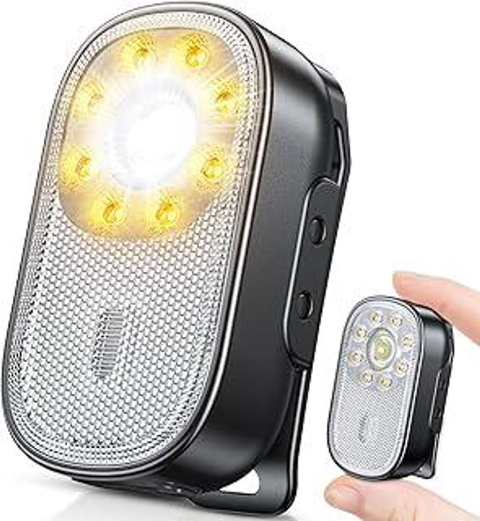 500LM EDC Mini Taschenlampe, 10 Modi Clip Lampe mit Spot & Flutlicht, USB-C Wiederaufladbar &IP65 Wasserdichte Tauchlampe Flashlight, LED Lauflicht...