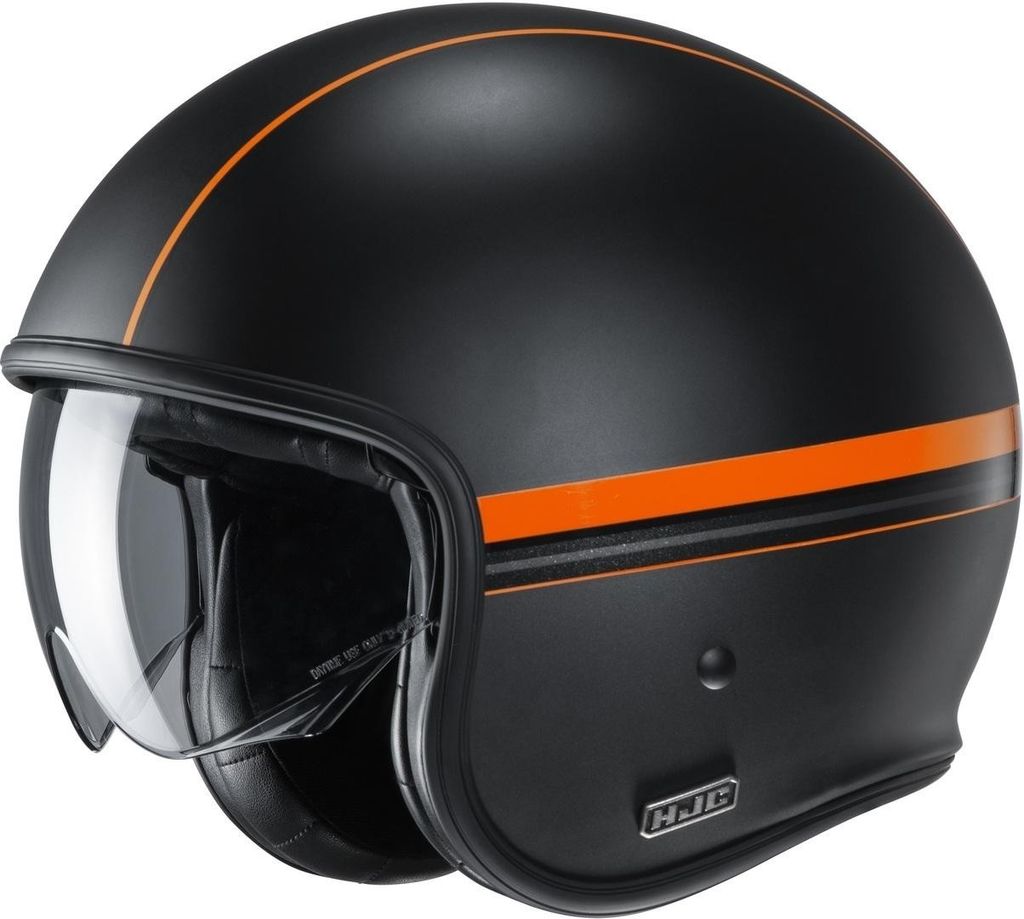 HJC V30 Equinox Jethelm Farbe: Schwarz/Orange, Grösse: S (55/56)