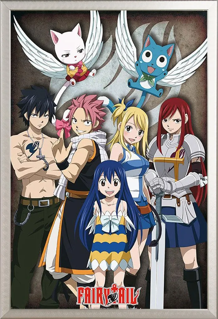 Quadro Fairy Tail Moderno - Cornice Shinsuke Argento 61x91.5 cm