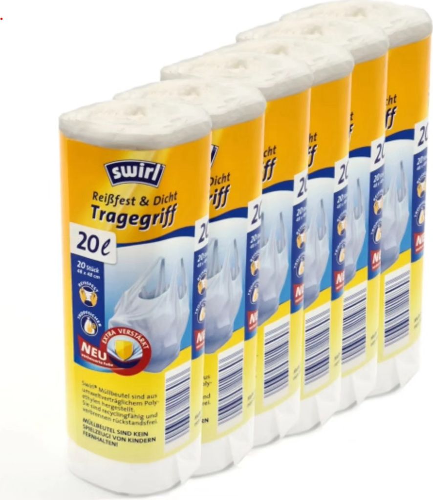 8x20 Swirl Müllbeutel 20 Liter mit Tragegriff Produktbild 