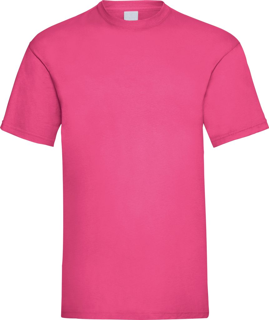 Herren Value Kurzarm Freizeit T-Shirt BC3900 (XL) (Hot Pink)