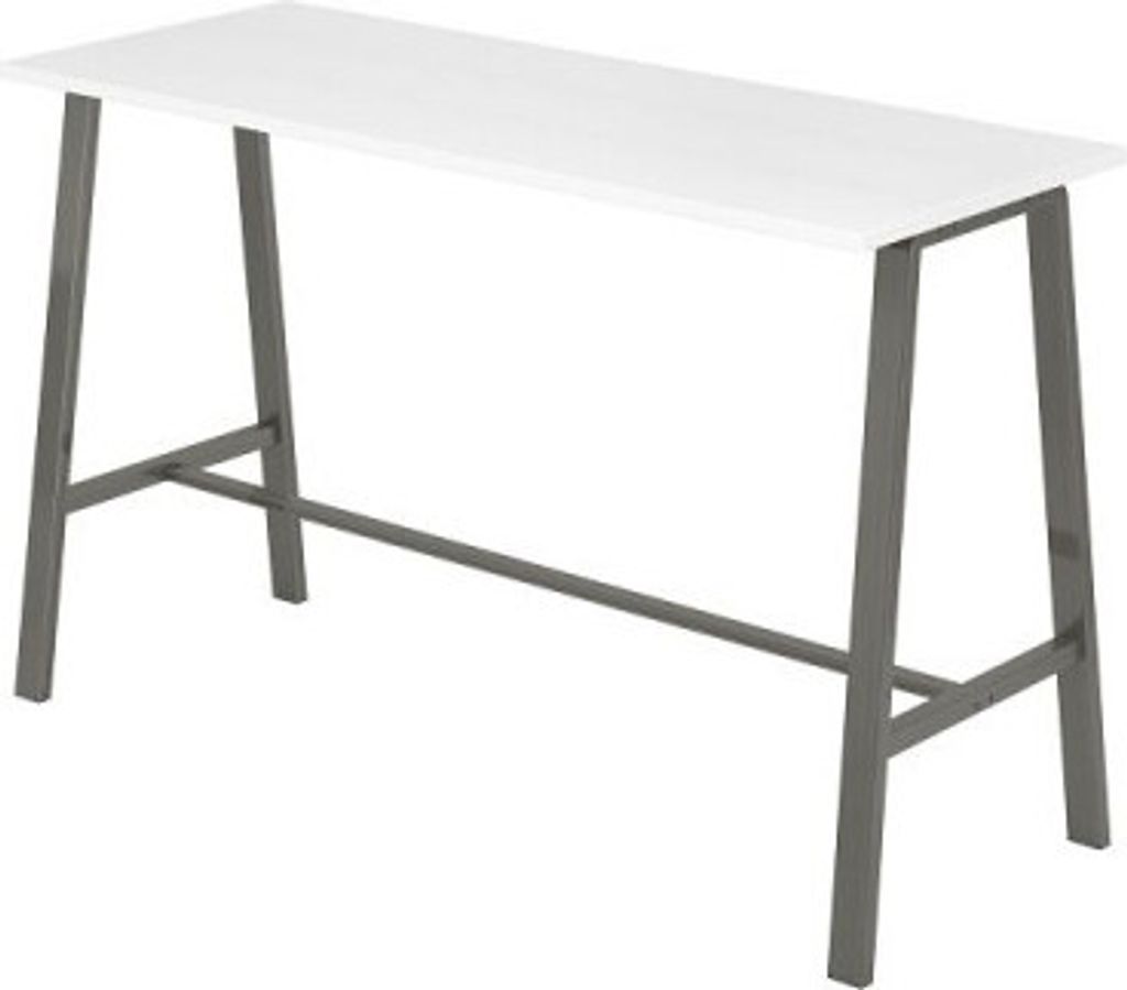 Hammerbacher Meeting Point "Industrial" Stehtisch MPA17 W/T= Weiß/Rohrstahl