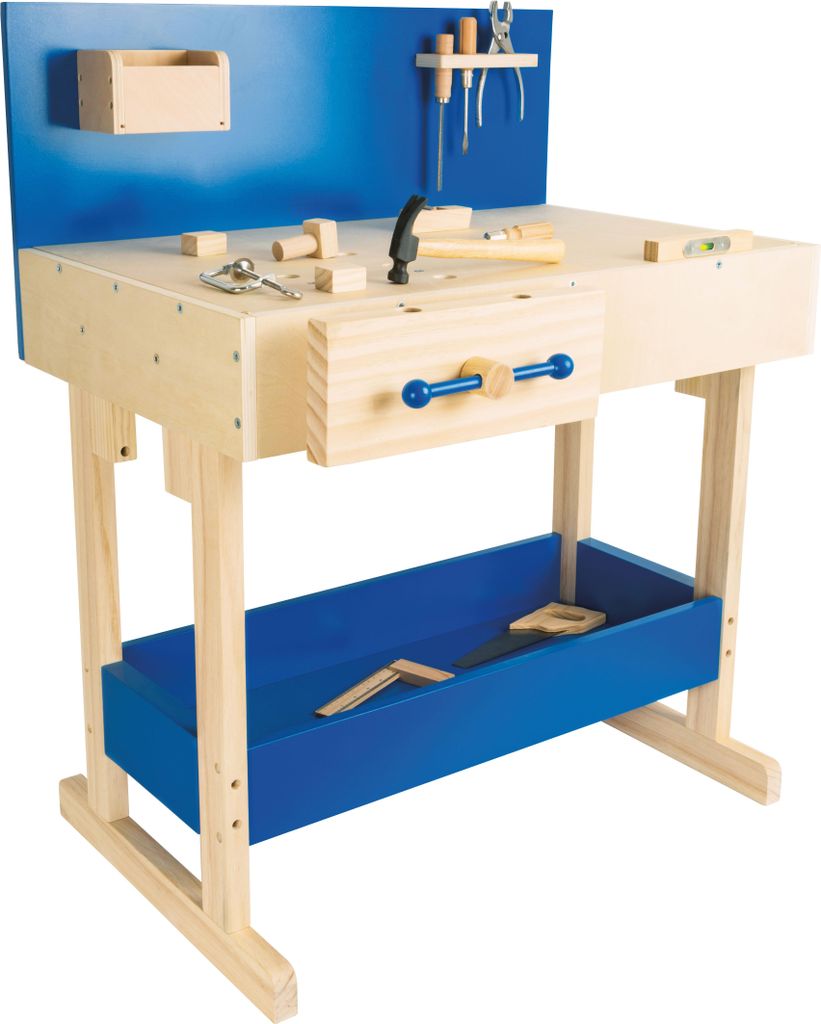 Établi pour enfants bleu avec accessoires Image du produit 