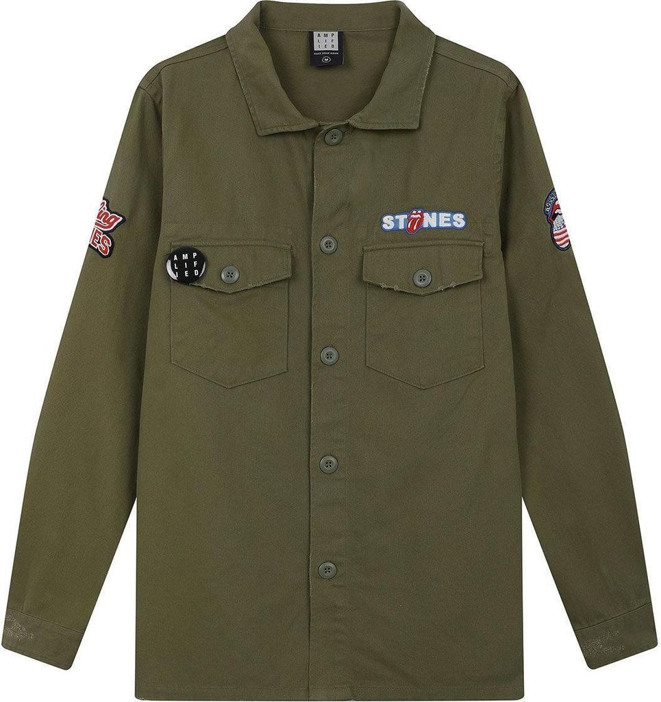 Amplified - Hemdjacke für Herren - Militär GD1815 (3XL) (Khakigrün)