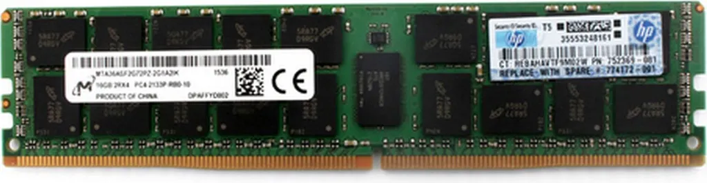 HP 16GB DDR4 2133MHz ECC Registered Module Mémoire RAM 752369-081